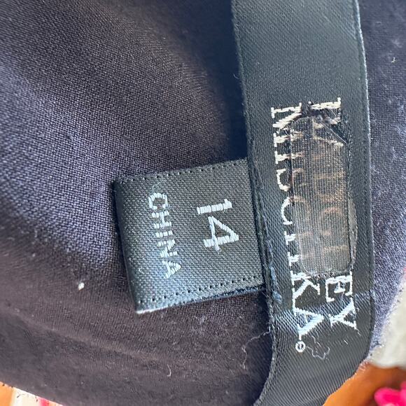 Badgley Mischka Black Bow Gown Size 14 Breakfast Tiffanys Formal Designer $740 - Picture 8 of 11